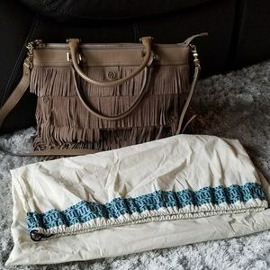 Tory Burch Fringe Suede Tote